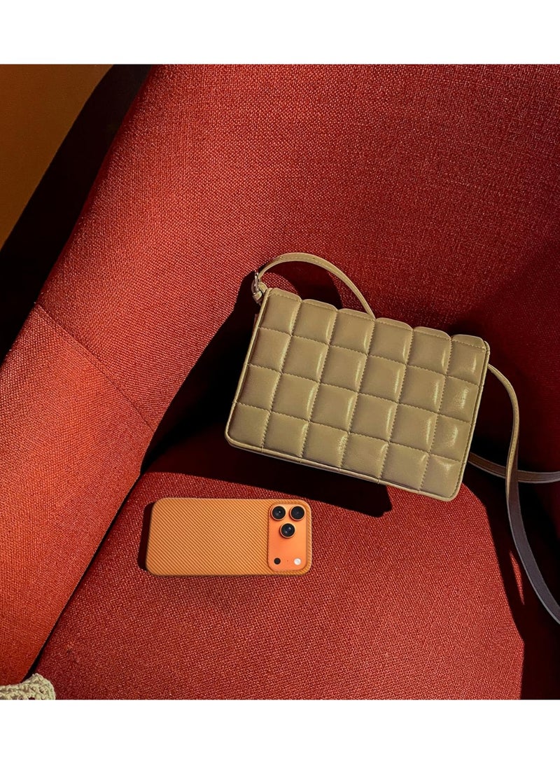 فوني Phoni Ultra Slim Magnetic Case for iPhone 17 Pro, Compatible with MagSafe, Thin Lightweight Matte Phone Case, Carbon Fiber Style Texture, Raised Camera Protection (Molten Copper – Orange Carbon) - Image 5